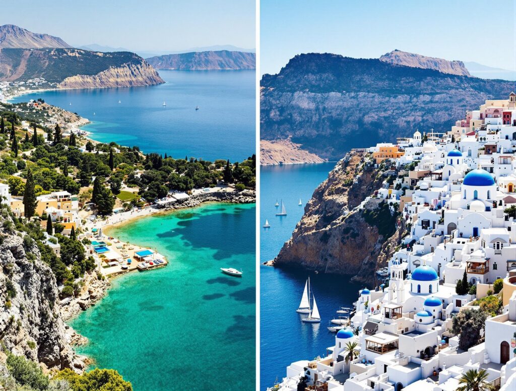 Sailing destinations comparison between Northern Greece's traditional harbors and Cyclades' iconic white architecture