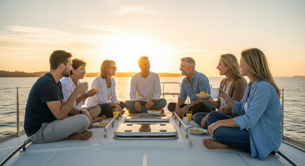 yachting with friends