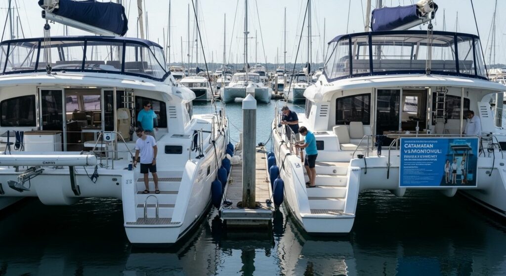 catamaran monohull marina comparison